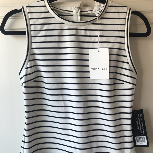 NWT Olivia Grey Bodycon Asymmetrical Hem Dress NEW - Picture 3 of 8